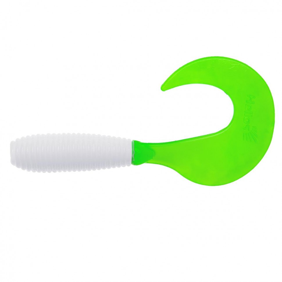 Твистер Helios Credo 3,35"/8,5 см, цвет White & Green 7 шт HS-11-016 , 